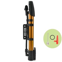 Mini pompe à vélo manuelle portable en aluminium pour BMX et cruisers, avec manomètre 50-80 PSI et valve à embout élégant, pour équipement de cyclisme