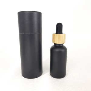 <span class=keywords><strong>Bambou</strong></span> <span class=keywords><strong>noir</strong></span> rond 5ml 10ml 15ml 20ml 30ml 50ml 100ml d'huile de massage étanche compte-gouttes en verre bouteille d'huile à barbe/bouteille en verre - Product Image 1