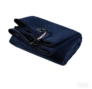 Serviette personnalisée en microfibre gaufrée avec mousqueton, séchage rapide, absorbante, pour sacs de golf - Product Image 4
