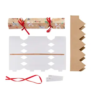 Custom Recycled Brown Craft Card Wedding Birthday Celebration Party Bon Bons Christmas Cracker Kit