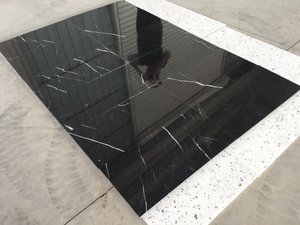 Azulejo de mármol negro Alexandrette turco Nero Marquina Alanya Royal con vetas blancas Diseño de piso y pared interior - Product Image 2