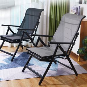 Silla Plegable Reclinable para Exteriores con Reposapiés Extensible, Silla de Patio Transpirable de Malla Teslin para Balcón - Product Image 5