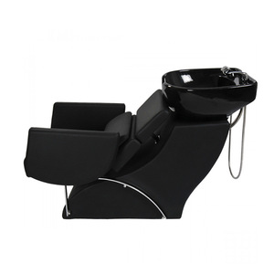 <span class=keywords><strong>Lit</strong></span> de lavage de cheveux de salon de coiffure-<span class=keywords><strong>Lit</strong></span> de coiffure et de rinçage semi-inclinable spécial avec bassin en céramique - Product Image 3