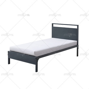 Khung giường thép đơn có thể điều chỉnh kích thước với ngăn chứa đồ phía dưới, cấu trúc sắt kim loại KD, tiết kiệm không gian cho phòng ngủ hoặc khách sạn - Product Image 2