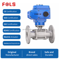 Vanne à boisseau sphérique électrique sanitaire motorisée 2 voies à brides en acier inoxydable SS304/SS316, personnalisable OEM pour eau/gaz/huile, température normale, garantie 1 an