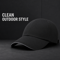Casquette de baseball noire à visière incurvée, multi-panneaux, brodée, pour sports de plein air, vente en gros, fournisseur d'usine