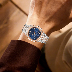 Custom 316L Stainless Steel Case Back Japan Movement High End Wrist Quartz Men Chronograph Watch - Product Image 6