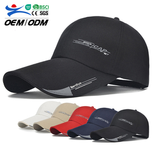 Wholesale Unisex Cotton Mesh Baseball Cap Fashion Casual Sports Sun <b>Hat</b> Long Brim Custom Printed Logo Common Outdoor for Fishing - Product Image 1