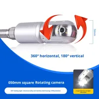 Caméra d'inspection de canalisations de grande taille avec protection IP68, haute précision, rotation à 360 degrés, sonde de 50 mm, bobine de 60 m, pour drainage municipal