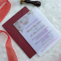 Invitaciones de Boda Acrílicas Modernas de Lujo Blancas con Impresión Personalizada, Estilo Cruz Musical con Ángel, Tarjetas de Menú Románticas, Novedad 2026