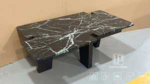 Solid Wood Construction Natural Marble Coffee <b>Table</b> Living Room Coffes <b>Side</b> <b>Table</b> <b>Round</b> Nature Stone Travertine Coffee <b>Table</b> - Product Image 3