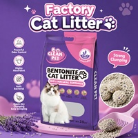 Nouvelle litière pour chat à la bentonite parfumée à la lavande, provenant d'un fabricant de litière pour chat, sable de nettoyage pour chat de haute qualité