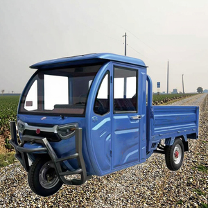 Hàng hóa điện 3-bánh Xe ba bánh 60V động cơ 1000W Điện 400kg tải trọng Công suất chuyển phát nhanh cabin đóng van xe tải mở cơ thể - Product Image 3