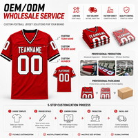 Camisetas de Fútbol Americano Profesionales al por Mayor para Hombre, 100% Poliéster, Anti-UV, Secado Rápido, Transpirables, Cosidas, Personalizadas