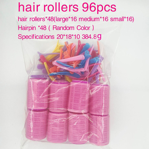 120 pièces de rouleaux à cheveux sans chaleur en plastique avec <span class=keywords><strong>velcro</strong></span>, fer à friser portable, rouleau à friser sans chaleur DIY avec épingles à cheveux - Product Image 4