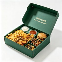 Boîte d'emballage alimentaire personnalisée, boîte en carton ondulé de qualité alimentaire pour poulet frit, hamburgers, plats à emporter, restaurant de restauration rapide