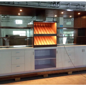 Bancone Bar a L Luminoso Personalizzato di Alta Qualità con Mobiletto Posteriore e Mensola - Product Image 5