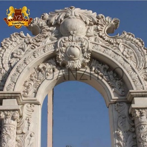 Chimenea de piedra tallada adornada, chimenea de mármol grande increíble <span class=keywords><strong>con</strong></span> altura sobre la Mantel - Product Image 5