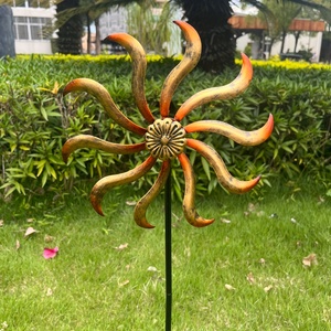 Grand piquet de jardin moderne en métal à double vent avec forme irrégulière pour la décoration de paysage extérieur - Product Image 4
