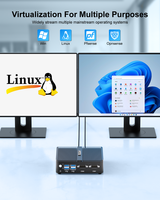 HYSTOU Mini ordinateur de bureau industriel sans ventilateur vente à chaud Intel N100 Win 10/11 10 2 * LAN HD VGA HTPC faible puissance