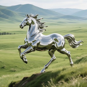 Tùy chỉnh lớn ngoài trời động vật thép không gỉ Điêu Khắc Trung tâm mua sắm LANDMARK điêu khắc thép không gỉ Pegasus điêu khắc - Product Image 3