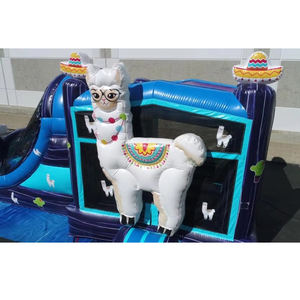 <span class=keywords><strong>Castillo</strong></span> Inflable Comercial con Diseño Novedoso para Niños, Combo de Brincolín Inflable con Tobogán, <span class=keywords><strong>Castillo</strong></span> Inflable con Diseño de Alpaca - Product Image 4