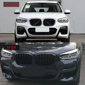 Reemplazo de Parrilla Delantera Negra Brillante de Doble Línea para BMW X3, ABS, para Modelos 2018-2021 G01 - Product Image 2