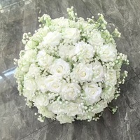 Bola Bunga Mawar dan Hydrangea Buatan untuk Dekorasi Gantung di Mal dan Hotel, Tanpa Bahan Khusus, Hiasan Tengah untuk Tempat Pernikahan dan Pusat Perbelanjaan