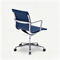 Chaise de bureau moderne en cuir PU, chaise de bureau ergonomique pivotante avec base chromée et accoudoirs, hauteur réglable, chaise de direction pour ordinateur