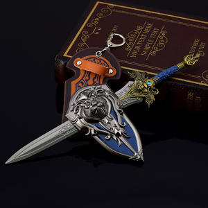 Juego moderno King Lane <span class=keywords><strong>de</strong></span> alta calidad, modelo <span class=keywords><strong>de</strong></span> arma, llavero, <span class=keywords><strong>Escudo</strong></span> <span class=keywords><strong>de</strong></span> aleación, juego <span class=keywords><strong>de</strong></span> espada para colección o regalo, artesanías <span class=keywords><strong>de</strong></span> Metal - Product Image 2
