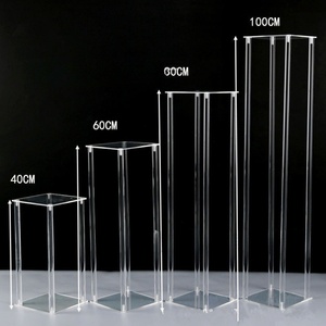 Wedding Centerpieces Acrylic <b>square</b> Flower <b>Vase</b> Flowers Stand for Party Tables Decorations Elegant Weddings Decoration Table - Product Image 6