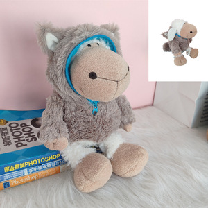 Feo lindo gorro de dormir oveja juguete de peluche lindo Cordero soñoliento muñeca niños tela muñeca almohada <span class=keywords><strong>Lobo</strong></span> oveja juguete de peluche - Product Image 6