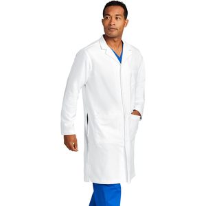 Custom Embroidered <b>Mens</b> <b>Long</b> Lab <b>Coat</b> 3-Pocket Poly Cotton Medical <b>Coat</b> For Professionals - Product Image 2