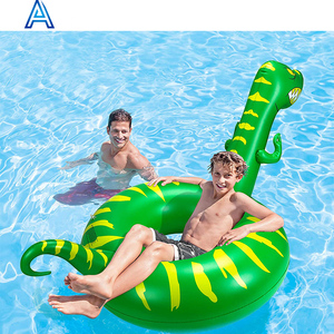 Bon marché durable OEM personnaliser la conception impression mignon vinyle <span class=keywords><strong>PVC</strong></span> air soufflage dinosaure gonflable <span class=keywords><strong>tube</strong></span> de bain anneau de bain pour piscine anneau de flotteur - Product Image 2