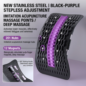 Support lombaire en acier inoxydable, masseur électrique dorsal à cordon, chaise de traction lombaire réglable, thérapie thermique pour soulager la douleur - Product Image 2