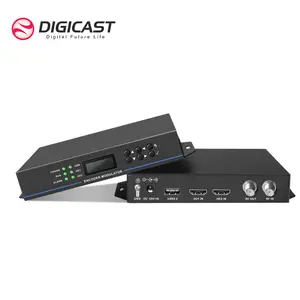 Heiße Produkte 2-Kanal HDM I zu DVB T Modulator HD Encoder Modulator HF-Ausgang für digitales Kabel fernsehen