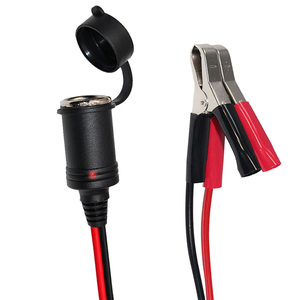 สายเคเบิลซ็อกเก็ตที่จุดซิการ์ในรถ12V เพื่อเป็นฉนวนคลิปจระเข้สำหรับชาร์จแบตเตอรี่รถยนต์พลังงานแสงอาทิตย์ - Product Image 3