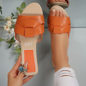 Sandali di Lusso Scintillanti Comodi, Ciabatte Piatte Intrecciate, Calzature Lucide da Donna, Sandali Glitterati Estivi di Design - Product Image 3