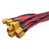 Adaptateur XT60 mâle vers XT60 femelle avec câble d'extension de 20 cm en silicone 12AWG pour panneau solaire, camping-car, automobile, batterie Lipo RC
