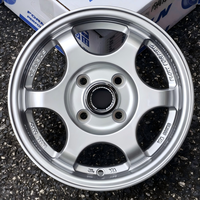 Rines de Aleación de 13 Pulgadas 4x100 Plateados de 5 Radios Estilo JDM Clásico, Rines Retro para Autos de Carreras, Rines Personalizados para Mini Vehículos