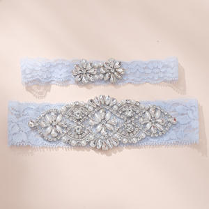 यूरोपीय अमेरिकी ब्राइडल लेग स्ट्रैप सेक्सी फीता जांघ गार्टर उत्कृष्ट हस्तनिर्मित लोचदार जांघ गार्टर - Product Image 2