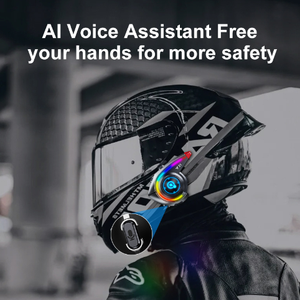 Y21 2025 nuevo diseño RGB colorido luz casco inalámbrico auriculares con Radio FM JL5.4 auriculares impermeables para motocicleta - Product Image 6