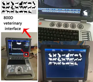 สีดำและสีขาวสัตว์การตั้งครรภ์อัลตราซาวนด์สแกนเนอร์สุนัขสัตว์เลี้ยงวัววัวแบบพกพาอัลตราซาวนด์