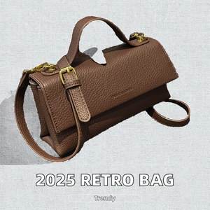 ¡Novedad de 2025! Bolso bandolera Retro de un solo hombro para mujer, bolso de almohada sencillo a la moda, cierre de cremallera, versátil y elegante, Color sólido - Product Image 2