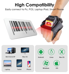 Pro Dài Khoảng Cách Ngón Tay Đầu Đọc Mã Vạch PS02 Laser Mã Vạch Thu Thập Dữ Liệu Nhẫn <span class=keywords><strong>Bar</strong></span> Máy Quét Mã - Product Image 5