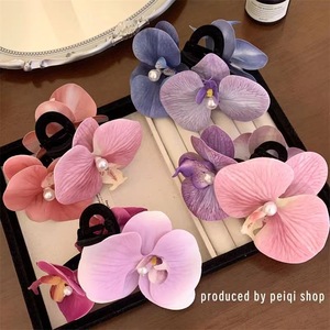 Forest Series Butterfly Orchid Hair Clips Elegant <b>Flower</b> Side Clips <b>Sweet</b> Vacation Hair Accessories Fashion Photo Props - Product Image 5