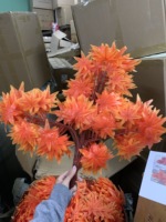 Bouquet de feuilles d'érable artificielles de haute qualité pour décorations de fête et de jardin, feuilles d'érable d'automne