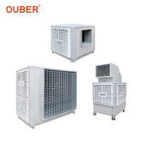 Nouveau refroidisseur d'air évaporatif à haut débit d'air, réservoir d'eau de 450 L, climatisation mobile industrielle pour le désert et les tropiques, pompe 220 V