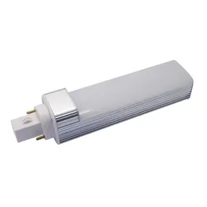 Lampu bohlam LED, Universal G24d 2-pin G24q 4-pin dasar LED Retrofit PL 30W CFL pengganti keren putih 6000K 6W 10W 12W G24 LED PLC