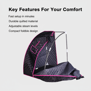 Tente de sauna à vapeur humide pliable à domicile, prix bas, salon, <span class=keywords><strong>spa</strong></span> privé, une personne, demi-corps, amincissant - Product Image 4